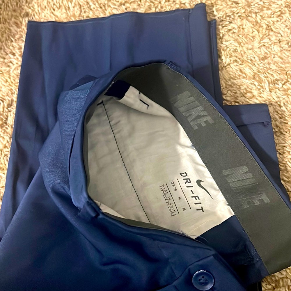 Nike Dri Fit 32x36 unhemmed golf pants Navy Blue